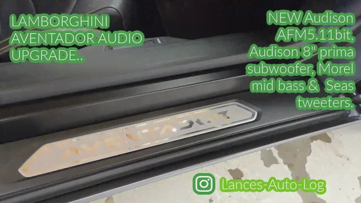Lamborghini Aventador audio upgrade with Apple CarPlay. New Audison AFM5.11bit DSP amp..